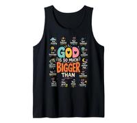 Dieu est Plus Grand Affirmations positives religieuses chrétiennes Débardeur