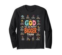 Dieu est Plus Grand Affirmations positives religieuses chrétiennes Manche Longue
