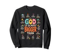 Dieu est Plus Grand Affirmations positives religieuses chrétiennes Sweatshirt