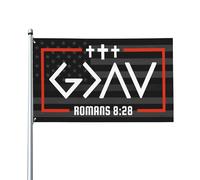 Dieu est plus grand que les hauts et les bas - Croix chrétienne - Jésus 2024 - Bannière pour la maison 90 x 150 cm avec œillets en laiton - Panneau en polyester