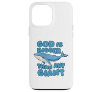 Dieu est Plus Grand Que n'importe Quelle Baleine Bleue géante, adorables Enfants chrétiens Coque pour iPhone 13 Pro Max