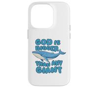 Dieu est Plus Grand Que n'importe Quelle Baleine Bleue géante, adorables Enfants chrétiens Coque pour iPhone 14 Pro