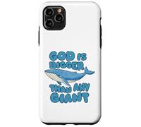 Dieu est Plus Grand Que n'importe Quelle Baleine Bleue géante, adorables Enfants chrétiens Coque pour iPhone 11 Pro Max