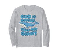 Dieu est Plus Grand Que n'importe Quelle Baleine Bleue géante, adorables Enfants chrétiens Manche Longue
