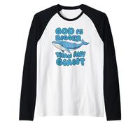 Dieu est Plus Grand Que n'importe Quelle Baleine Bleue géante, adorables Enfants chrétiens Manche Raglan