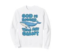 Dieu est Plus Grand Que n'importe Quelle Baleine Bleue géante, adorables Enfants chrétiens Sweatshirt