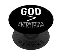 Dieu est Plus Grand Que Tout PopSockets PopGrip Adhésif