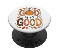 Dieu est si bon, citrouilles et feuilles d'automne PopSockets PopGrip Adhésif