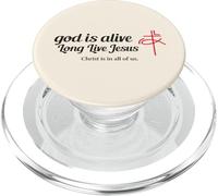 Dieu est Vivant - Vive Jésus - Le Christ est en chacun de Nous PopSockets PopGrip pour MagSafe