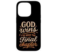 Dieu gagne, J'Ai lu Le dernier chapitre - Funny Christian Coque pour iPhone 14 Pro