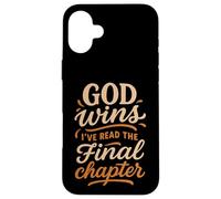 Dieu gagne, J'Ai lu Le dernier chapitre - Funny Christian Coque pour iPhone 16 Plus