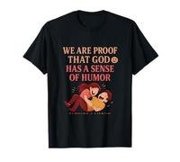 Dieu Graphique drôle de Couple a Un Sens de l'humour T-Shirt