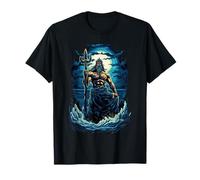Dieu grec Poséidon Trident Océan Dieu Mythologie grecque T-Shirt