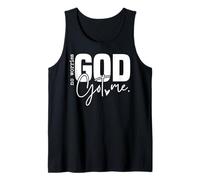 Dieu Has Me Covered Christian Faith Citation Croix Typographie Débardeur