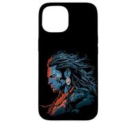 Dieu Hindou Shiva Anime Spiritual Fire Meditation Minimal Coque pour iPhone 15