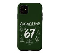 Dieu l'a Fait d'abord Genèse, Foi chrétienne, Verset 67 de la Bible Coque pour iPhone 11
