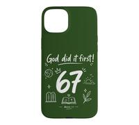 Dieu l'a Fait d'abord Genèse, Foi chrétienne, Verset 67 de la Bible Coque pour iPhone 15 Plus
