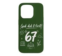 Dieu l'a Fait d'abord Genèse, Foi chrétienne, Verset 67 de la Bible Coque pour iPhone 15 Pro