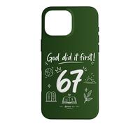 Dieu l'a Fait d'abord Genèse, Foi chrétienne, Verset 67 de la Bible Coque pour iPhone 16 Pro Max