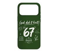 Dieu l'a Fait d'abord Genèse, Foi chrétienne, Verset 67 de la Bible Coque pour iPhone 17 Pro Max