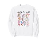 Dieu l'a Fait en Premier, 6:7 versets de la Bible, Conception de la Foi chrétienne Sweatshirt