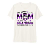 Dieu m'a donné Deux titres : Maman et Grand-mère, Maman, fête des mères T-Shirt Haut de Gamme