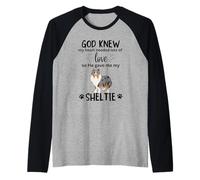 Dieu m'a donné mon Sheltie Awesome MERLE Sheltie Mom Manche Raglan