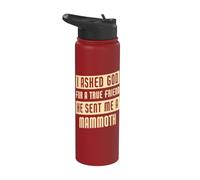 Dieu m'a envoyé un mammouth drôle Stainless Steel Insulated Water Bottle