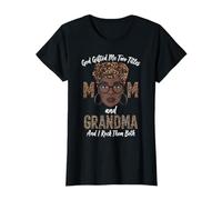 Dieu m'a Offert Deux titres : Maman et Grand-mère, mère Noire, Afro T-Shirt