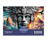 Dieu Maya Coffret Puzzle 1000 Pièces Papier Écologique pour Seniors, Puzzle Entraînement Cérébral, Puzzle De Voyage, Cadeau De Noël Idéal pour Grand-Parents s 38x26cm/1000pcs