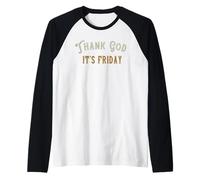 Dieu Merci, C'est Vendredi - Vintage Day of The Week Happy Manche Raglan