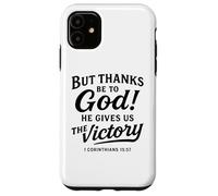 Dieu merci Corinthiens Verse de la Bible Foi Écriture Prière Coque pour iPhone 11