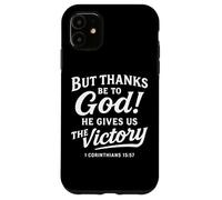 Dieu merci Corinthiens Verse de la Bible Foi Écriture Prière Coque pour iPhone 11