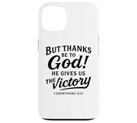 Dieu merci Corinthiens Verse de la Bible Foi Écriture Prière Coque pour iPhone 13
