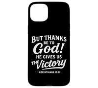 Dieu merci Corinthiens Verse de la Bible Foi Écriture Prière Coque pour iPhone 15 Plus