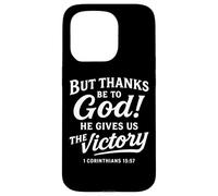 Dieu merci Corinthiens Verse de la Bible Foi Écriture Prière Coque pour iPhone 15 Pro