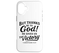 Dieu merci Corinthiens Verse de la Bible Foi Écriture Prière Coque pour iPhone 16 Plus