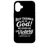 Dieu merci Corinthiens Verse de la Bible Foi Écriture Prière Coque pour iPhone 16 Plus