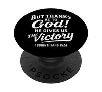 Dieu merci Corinthiens Verse de la Bible Foi Écriture Prière PopSockets PopGrip Adhésif