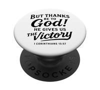Dieu merci Corinthiens Verse de la Bible Foi Écriture Prière PopSockets PopGrip Adhésif