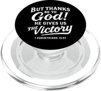 Dieu merci Corinthiens Verse de la Bible Foi Écriture Prière PopSockets PopGrip pour MagSafe