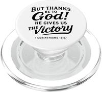 Dieu merci Corinthiens Verse de la Bible Foi Écriture Prière PopSockets PopGrip pour MagSafe