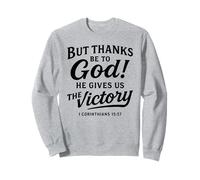 Dieu merci Corinthiens Verse de la Bible Foi Écriture Prière Sweatshirt