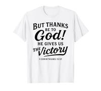 Dieu merci Corinthiens Verse de la Bible Foi Écriture Prière T-Shirt
