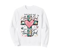 Dieu Merci, Fais Confiance à Dieu, Foi chrétienne, Croix, cœur Sweatshirt