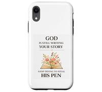 Dieu n'a Pas Encore Fini La Foi surmonte la Peur, C'est Toujours la Bible Qui envoie de l'espoir Coque pour iPhone XR