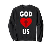 Dieu Nous Aime JÉSUS CHRÉTIEN Religieux Sweatshirt