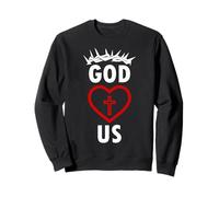 Dieu Nous Aime JÉSUS CHRÉTIEN Religieux Sweatshirt
