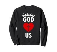 Dieu Nous Aime JÉSUS CHRÉTIEN Religieux Sweatshirt