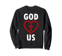 Dieu Nous Aime JÉSUS CHRÉTIEN Religieux Sweatshirt